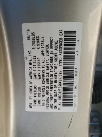 1HGCR2F85GA207095 - 2016 HONDA ACCORD EXL GOLD photo 13