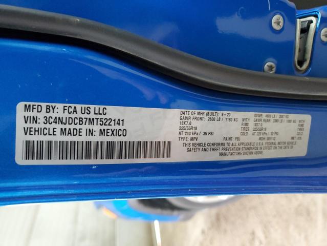 3C4NJDCB7MT522141 - 2021 JEEP COMPASS LIMITED Синій фото 13