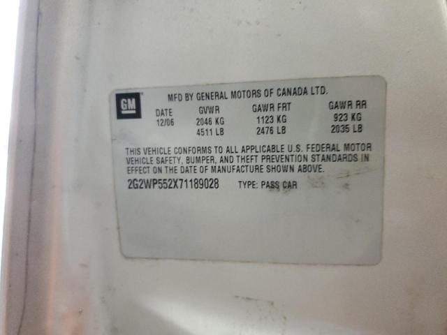 2G2WP552X71189028 - 2007 PONTIAC GRAND PRIX SILVER photo 13