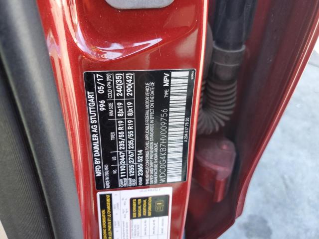 WDC0G4KB7HV009756 - 2017 MERCEDES-BENZ GLC 300 4MATIC RED photo 12