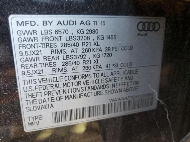 WA1VAAF75HD004069 - 2017 AUDI Q7 PRESTIGE Qara foto 13