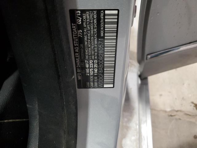 WDDGF8AB0DR280571 - 2013 MERCEDES-BENZ C 300 4MATIC SILVER photo 12