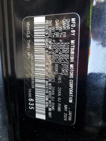 JA4J3VA89RZ069639 - 2024 MITSUBISHI OUTLANDER SE BLACK photo 13