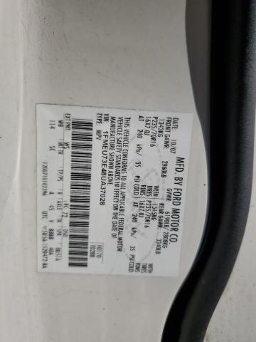 1FMEU73E48UA37028 - 2008 FORD EXPLORER XLT WHITE photo 13