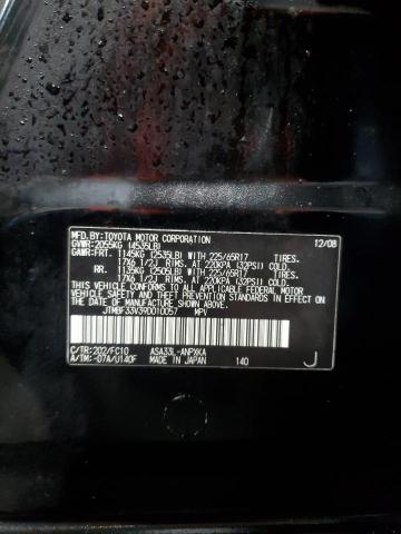 JTMBF33V39D010057 - 2009 TOYOTA RAV4 BLACK photo 13