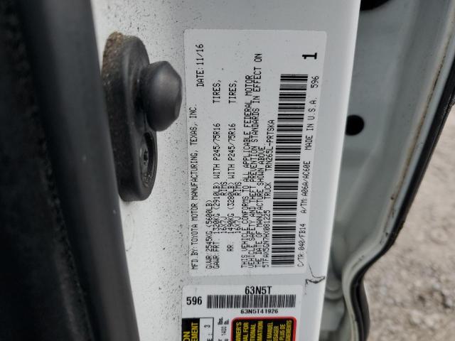 5TFAX5GN7HX081225 - 2017 TOYOTA TACOMA DOUBLE CAB თეთრი ფოტო 12