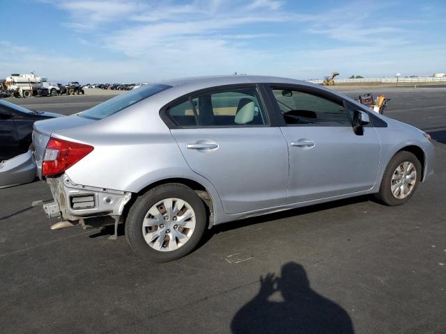 19XFB2F53CE327250 - 2012 HONDA CIVIC LX SILVER photo 3