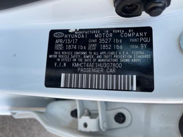 KMHCT4AE1HU307800 - 2017 HYUNDAI ACCENT SE 白色 照片 10