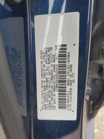 JTDBR32E842022010 - 2004 TOYOTA COROLLA CE Mavi foto 12