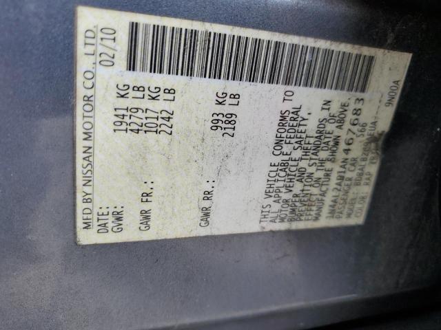 1N4AL2AP1AN467683 - 2010 NISSAN ALTIMA BASE GRAY photo 12