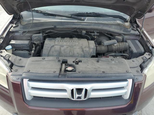2HKYF18697H532313 - 2007 HONDA PILOT EXL MAROON photo 12