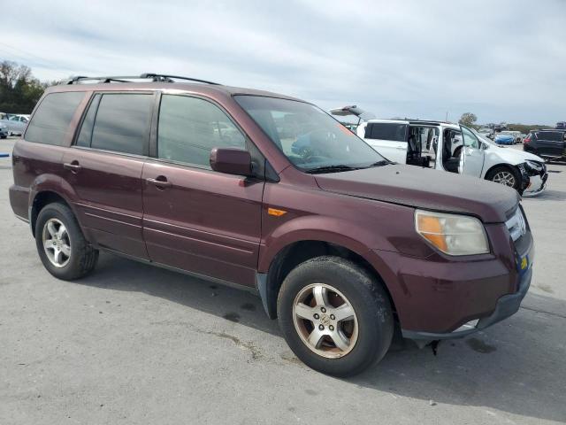 2HKYF18697H532313 - 2007 HONDA PILOT EXL MAROON photo 4