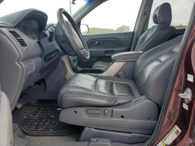 2HKYF18697H532313 - 2007 HONDA PILOT EXL MAROON photo 7