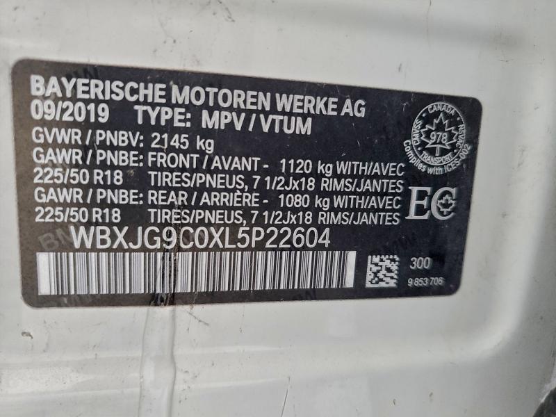 WBXJG9C0XL5P22604 - 2020 BMW X1 XDRIVE28I 白色 照片 12