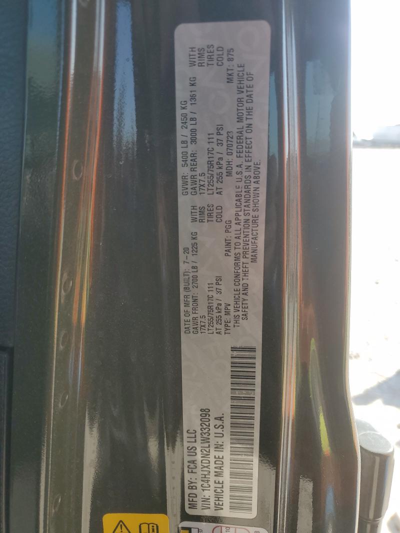 1C4HJXDN2LW332098 - 2020 JEEP WRANGLER U SPORT GREEN photo 13