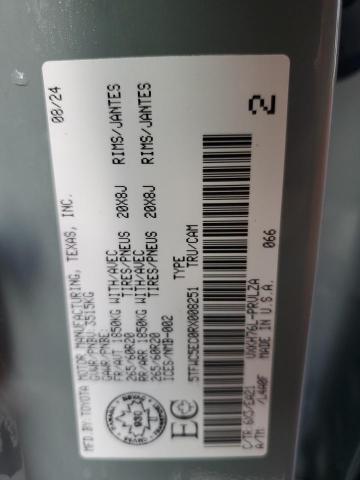 5TFWC5EC0RX008251 - 2024 TOYOTA TUNDRA CREWMAX PLATINUM Gris foto 12