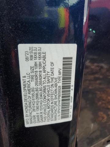 5FNYG1H47PB056928 - 2023 HONDA PILOT EXL BLUE photo 12