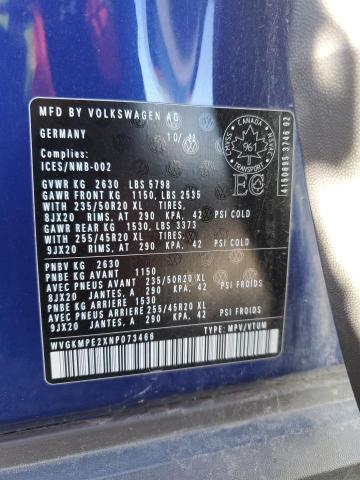 WVGKMPE2XNP073466 - 2022 VOLKSWAGEN ID.4 PRO S Mavi fotoğraf 14