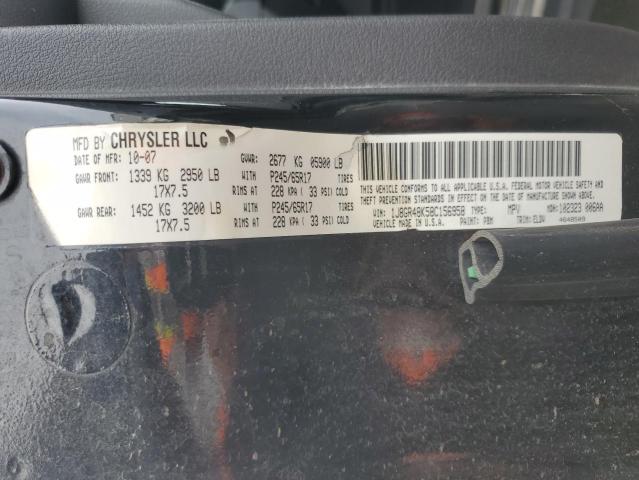 1J8GR48K58C156958 - 2008 JEEP GRAND CHER LAREDO BLACK photo 13