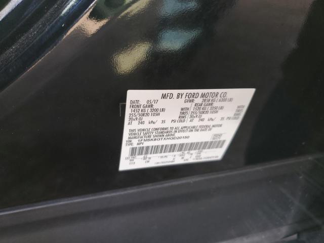 1FM5K8GTXHGD20150 - 2017 FORD EXPLORER SPORT BLACK photo 13