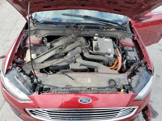 3FA6P0LU7KR205036 - 2019 FORD FUSION SE BURGUNDY photo 11