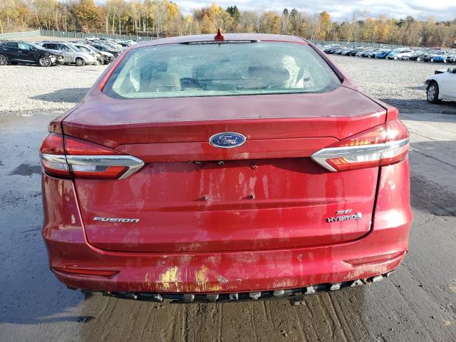 3FA6P0LU7KR205036 - 2019 FORD FUSION SE BURGUNDY photo 6