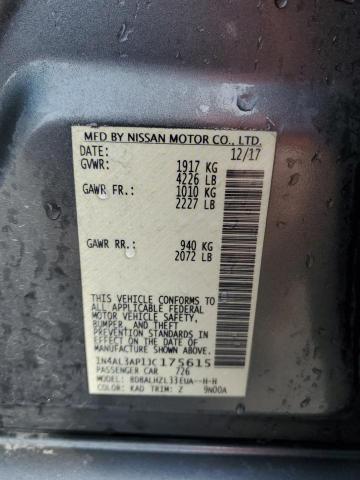 1N4AL3AP1JC175615 - 2018 NISSAN ALTIMA 2.5 Grau Foto 12