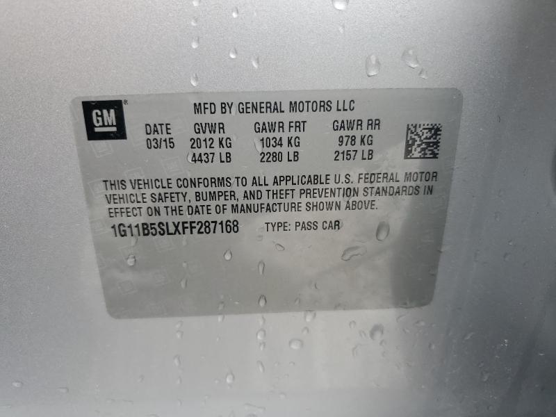 1G11B5SLXFF287168 - 2015 CHEVROLET MALIBU LS SILVER photo 12