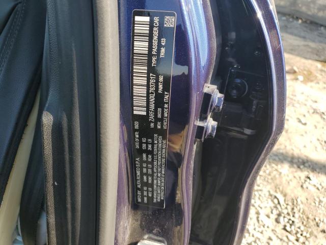 ZARFAMANXL7637617 - 2020 ALFA ROMEO GIULIA 蓝色 照片 12