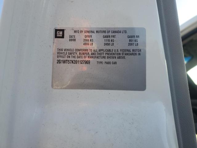 2G1WT57K391127969 - 2009 CHEVROLET IMPALA 1LT 白色 照片 12