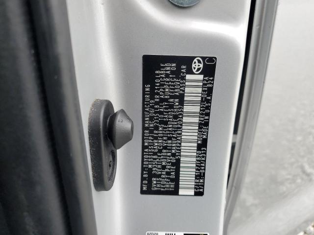 5YFEPRAE8LP034357 - 2020 TOYOTA COROLLA LE ვერცხლისფერი ფოტო 12