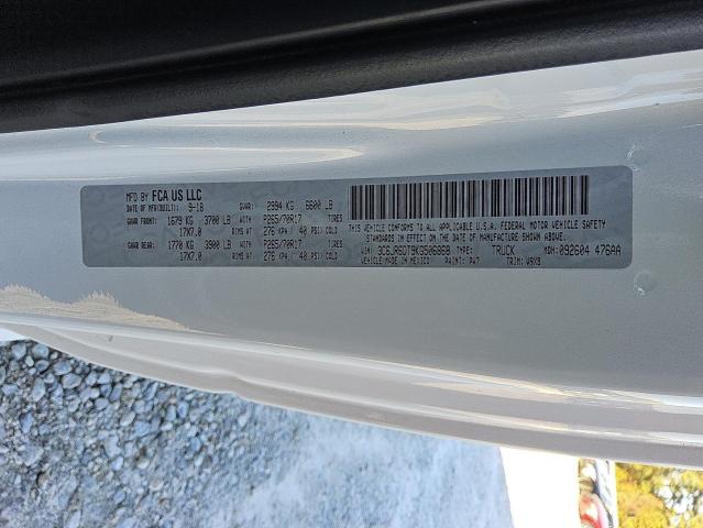 3C6JR6DT9KG506868 - 2019 RAM 1500 CLASS TRADESMAN Белый фото 11