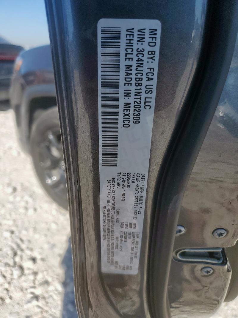 3C4NJCBB1NT202309 - 2022 JEEP COMPASS LATITUDE GRAY photo 14