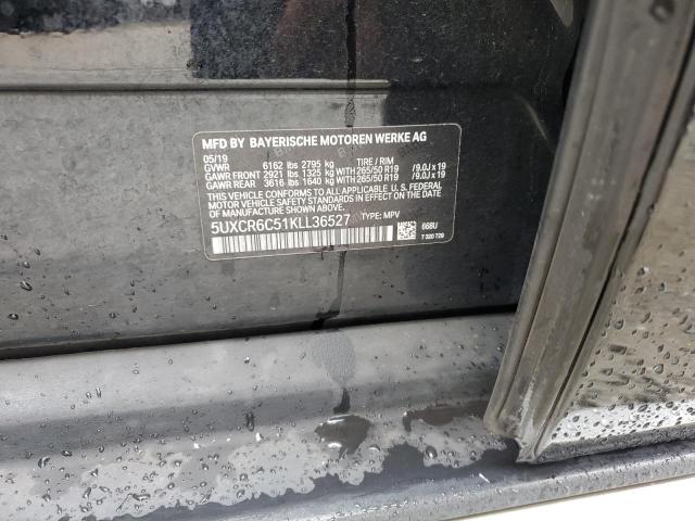 5UXCR6C51KLL36527 - 2019 BMW X5 XDRIVE40I BLACK photo 12