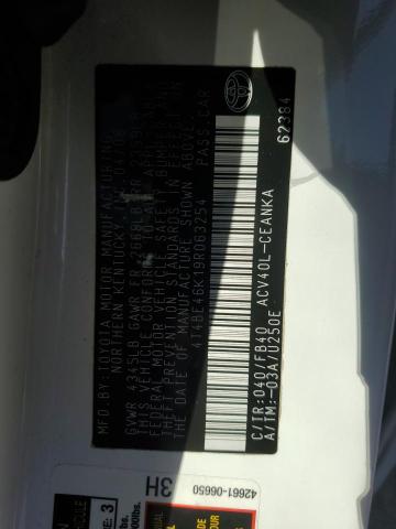 4T4BE46K19R063254 - 2009 TOYOTA CAMRY BASE თეთრი ფოტო 12