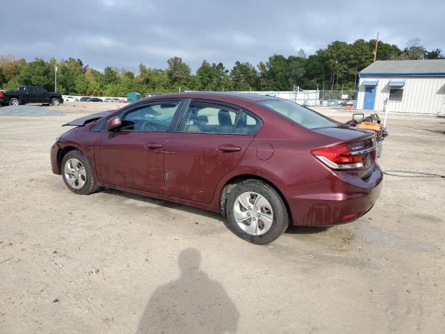 19XFB2F5XDE019056 - 2013 HONDA CIVIC LX BURGUNDY photo 2