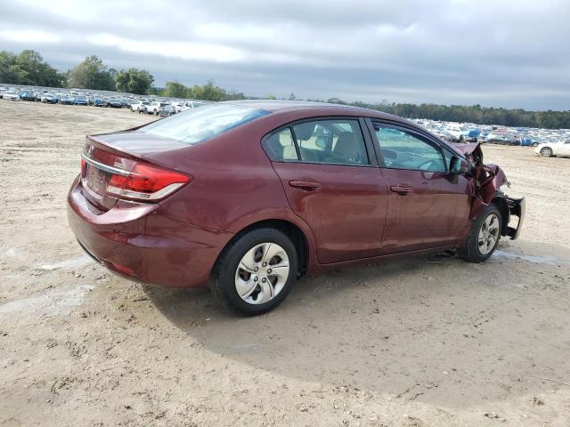 19XFB2F5XDE019056 - 2013 HONDA CIVIC LX BURGUNDY photo 3