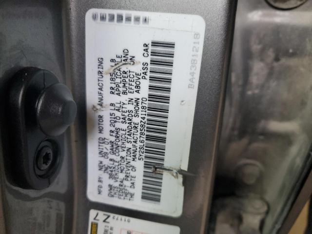 5Y2SL67858Z411870 - 2008 PONTIAC VIBE 灰色 照片 12