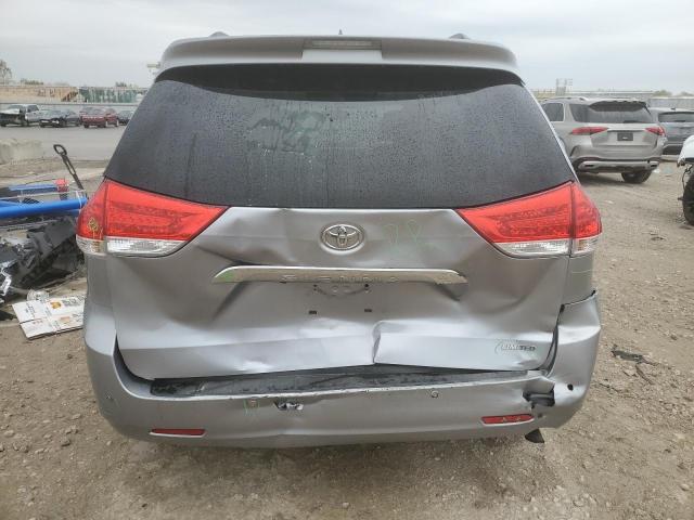 5TDYK3DC2DS310088 - 2013 TOYOTA SIENNA XLE GRAY photo 6