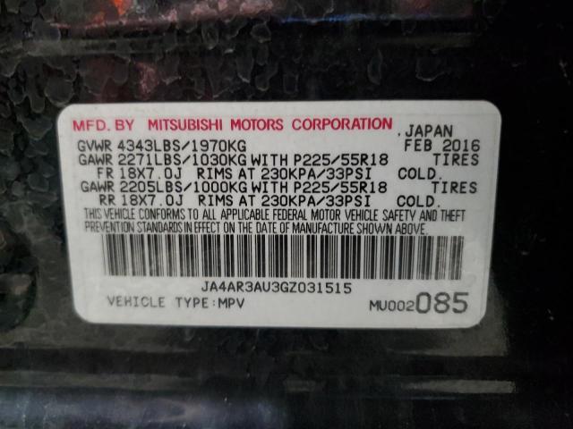 JA4AR3AU3GZ031515 - 2016 MITSUBISHI OUTLANDER ES 黑色 照片 14