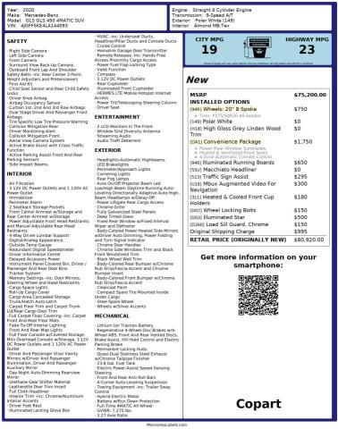 4JGFF5KE4LA144093 - 2020 MERCEDES-BENZ GLS 450 4MATIC WHITE photo 10