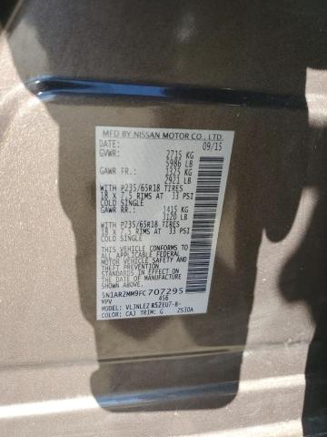 5N1AR2MM9FC707295 - 2015 NISSAN PATHFINDER S ყავისფერი ფოტო 13
