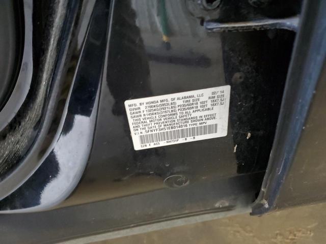 5FNYF3H51EB014016 - 2014 HONDA PILOT EXL BLACK photo 13