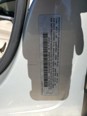 3VWDZ7AJXBM322438 - 2011 VOLKSWAGEN JETTA SE ვერცხლისფერი ფოტო 12