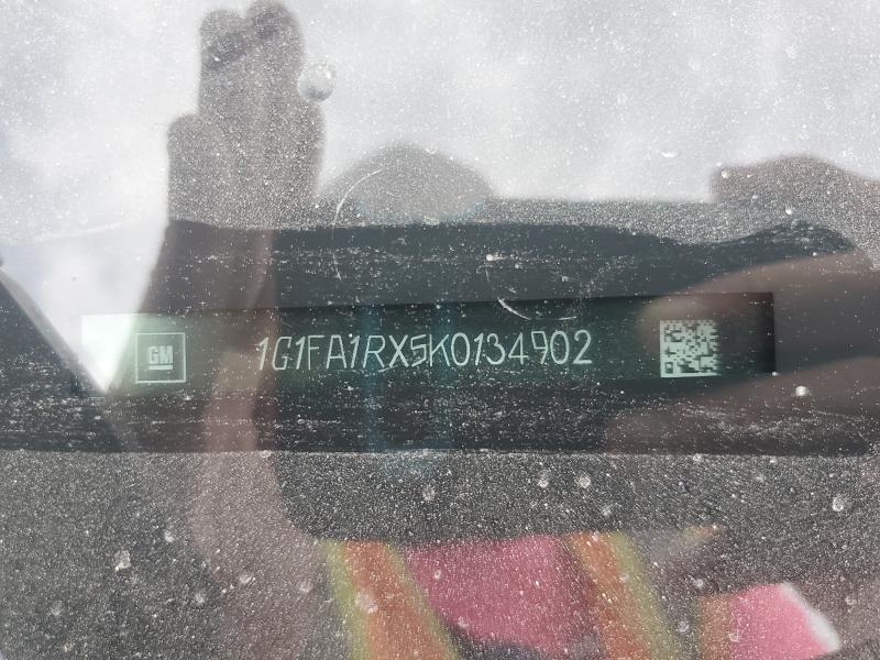 1G1FA1RX5K0134902 - 2019 CHEVROLET CAMARO LS წითელი ფოტო 12