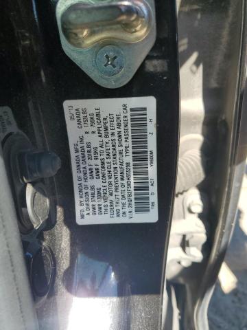 2HGFB2F5XDH555298 - 2013 HONDA CIVIC LX GRAY photo 12