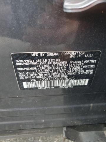 JF2SKAEC9NH436285 - 2022 SUBARU FORESTER PREMIUM ნაცრისფერი ფოტო 13