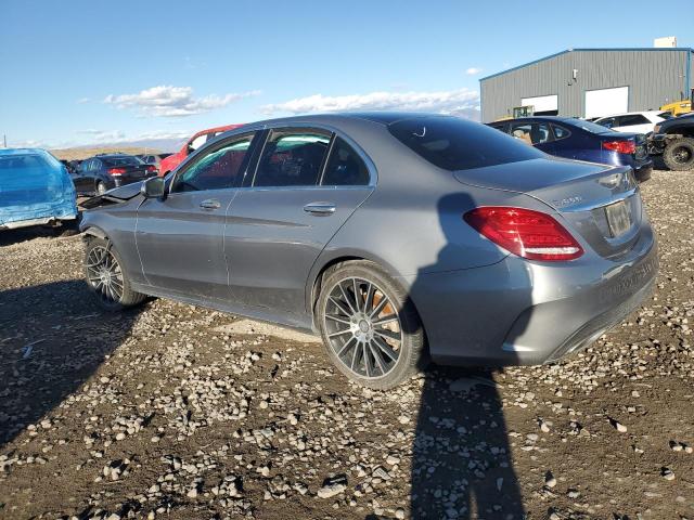 55SWF4KB7FU012489 - 2015 MERCEDES-BENZ C 300 4MATIC SILVER photo 2