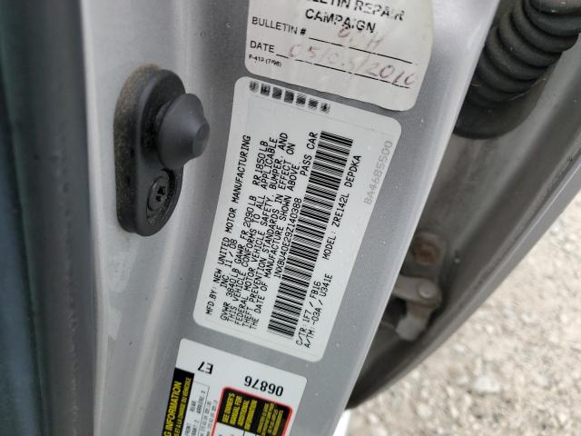 1NXBU40E29Z140388 - 2009 TOYOTA COROLLA BASE ვერცხლისფერი ფოტო 12