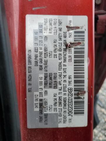 JM3KE2CE8D0122499 - 2013 MAZDA CX-5 TOURING BURGUNDY photo 13